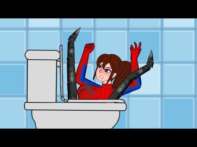 Spider-Girl vs SymbioToilet | 스파이더걸 틱톡