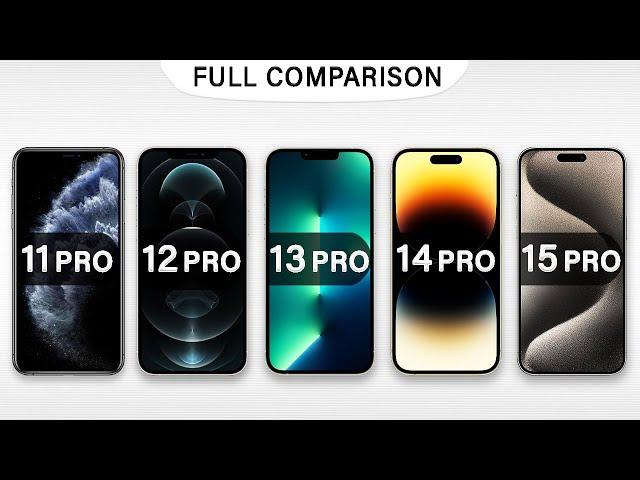 iPhone 11 Pro Vs 12 Pro Vs 13 Pro Vs 14 Pro Vs 15 Pro Specs Review in 2024