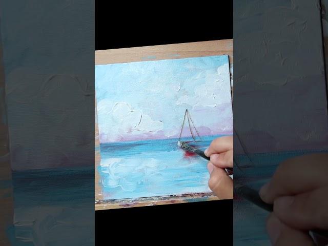 #acryliclandscape  #timelapspainting #nauticalart