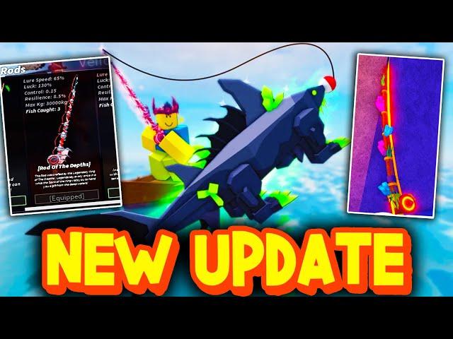 Fisch NEW UPDATE! The Depths Expansion/NEW CODES/SCURVY ROD/ROD OF DEPTHS & MORE! Roblox