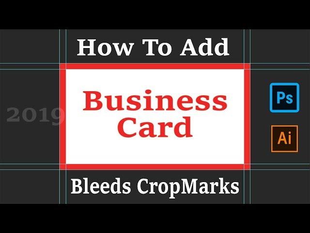 How-To Add Bleeds and Crop Marks Area in Business Card Design | Adobe Photoshop CC 2019