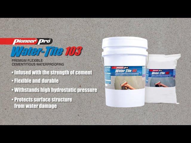 Pioneer Pro - How To Use Water Tite 103