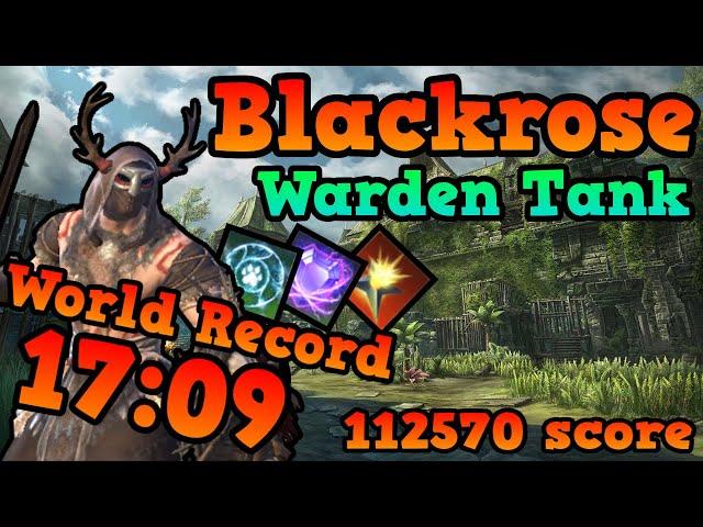 ESO - Blackrose Prison Former World Record | 112570 score 17:09 | Warden Tank [Waking Flame]