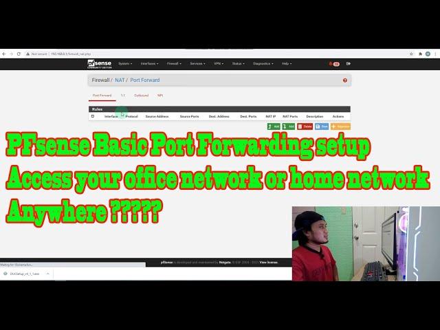 Pfsense Port Forwarding Basic configuration (tagalog Ver)