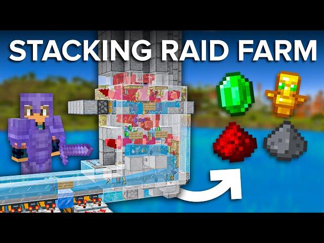 Minecraft Stacking Raid Farm - 80,000+ Items Per Hour