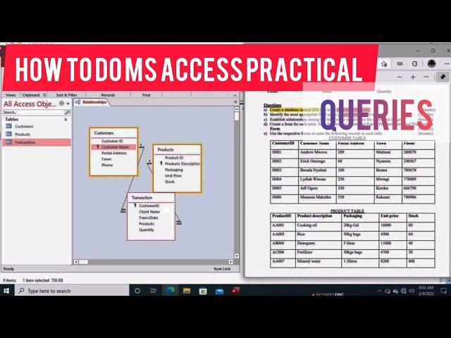 Ms Access Database Development Process Tutorial 13 (Tables, Relationship, Forms, Query and Reports)