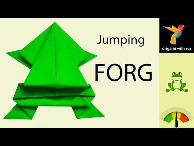 How To Make a Paper Jumping Frog - Fun & Normal Origami