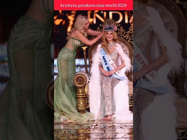 krystyna pyszková miss world 2024 Winner | Miss World 2024 India #shorts