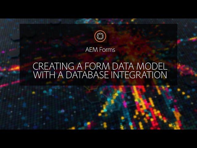 Creating a Form Data Model for Database Integrations