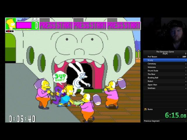 The Simpsons Arcade (USA Rom Expert) World Record Speedrun Any% 39:02 by Charlieboy