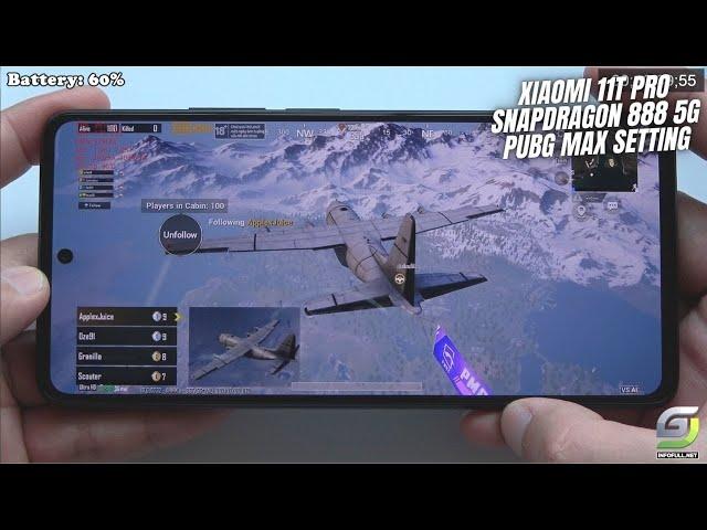 Xiaomi 11T Pro 5G test game PUBG Max Setting