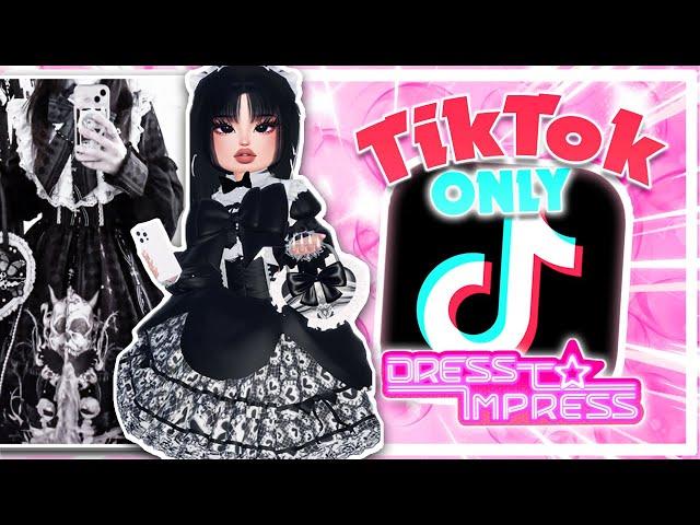 ONLY Using TIKTOK OUTFITS In Dress To Impress! #4