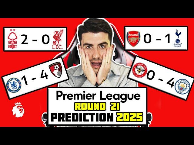 PREMIER LEAGUE WEEK 21 PREDICTION !! ARSENAL VS TOTTENHAM 1-2 !!