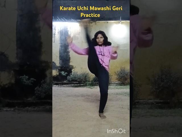 Karate Uchi Mawashi Geri Practice Alena Das #vairalshorts