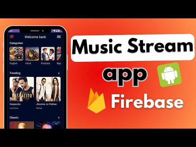 Online Music App Firebase  | Android Studio | 2024