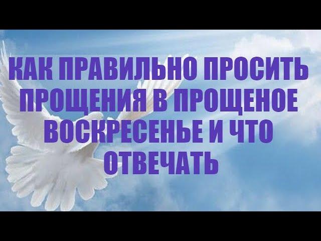 ПРОЩЕНОЕ ВОСКРЕСЕНЬЕ: ЧТО НАДО ГОВОРИТЬ И КАК ОТВЕЧАТЬ/САКРАЛЬНЫЙ СМЫСЛ ПРАЗДНИКА И СЛОВ ПРОЩЕНИЯ.