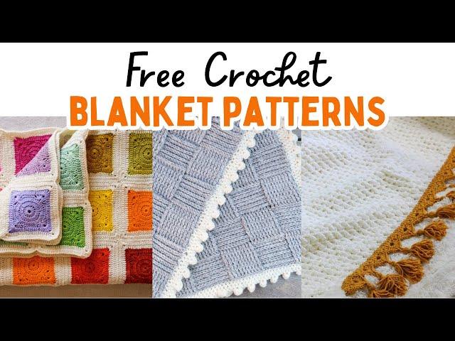 25 FREE Crochet Blanket Patterns | Free Crochet Throws & Afghan Patterns for Your Home #crochetdecor