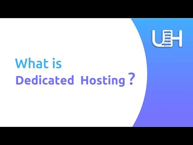 What is Dedicated Server Web hosting ? | UltaHost