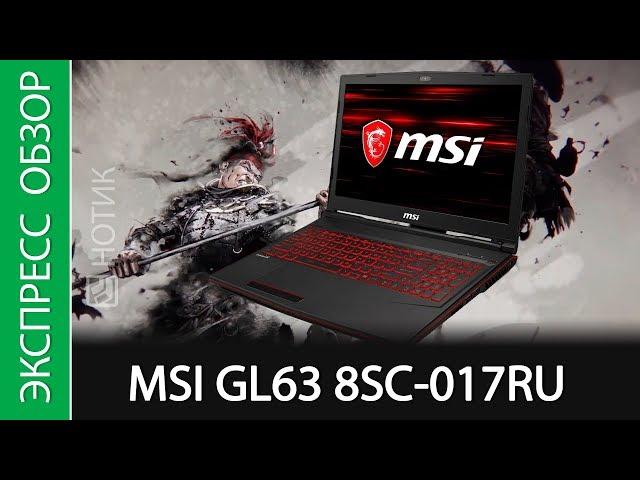 Экспресс-обзор ноутбука MSI GL63 8SC-017RU