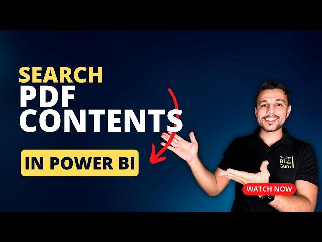 Elevate Your Dashboards: Power BI Techniques For PDF Content Search | NextGen BI Guru