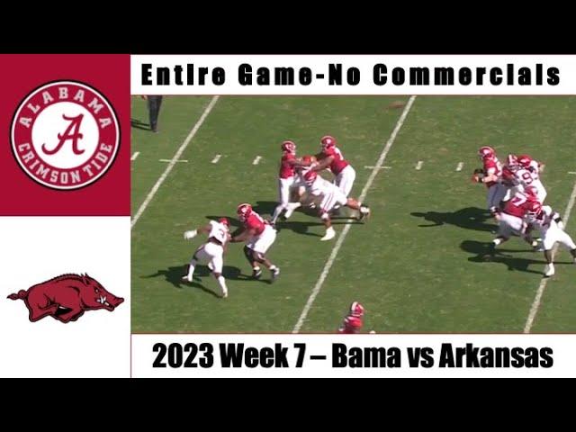 2023 Alabama vs Arkansas - Entire Game, No Commercials