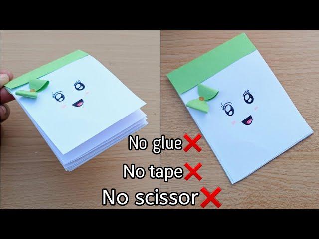 DIY mini notebook|How to make mini notebook with paper|No glue mini notebook|Mini notepad