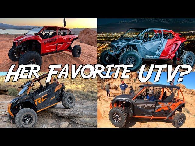 Her favorite UTV - RZR, KRX, Maverick, or Defender