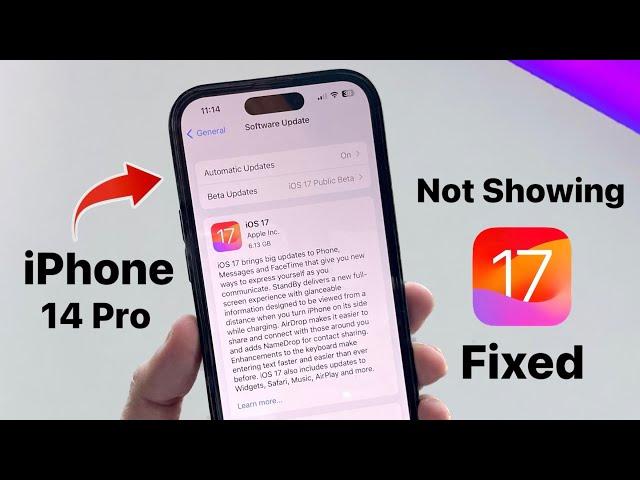 iOS 17 Update not showing on iPhone 14 Pro - FIXED