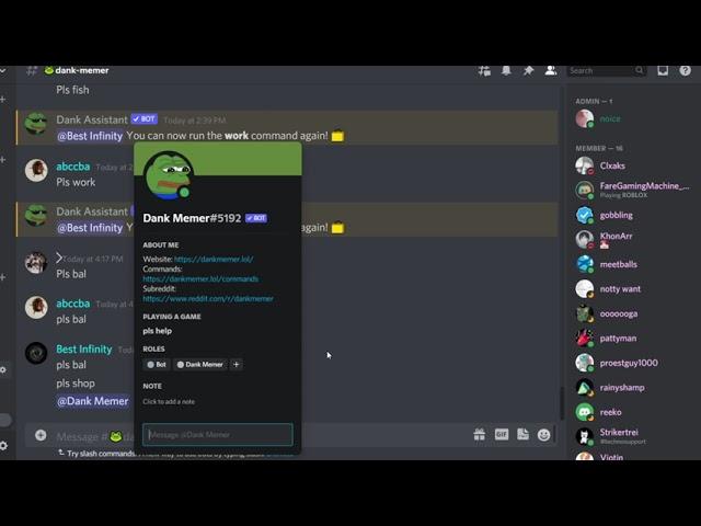 Dank memer commands don't work bug, new bug/ updated developers probably trying to patch it.