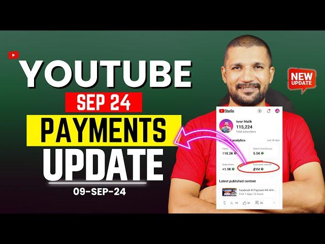 URGENT UPDATE for "YouTube Payment" | SEP_24 में 2 काम करने होंगे !