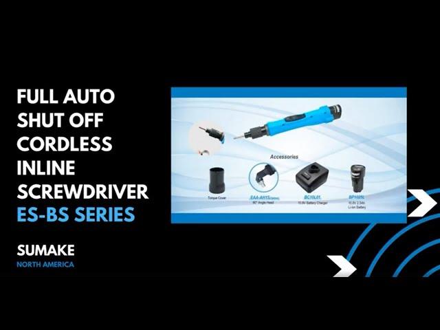 Brushless Inline Full Auto Shut Off Cordless Screwdriver By Sumake North America LLC