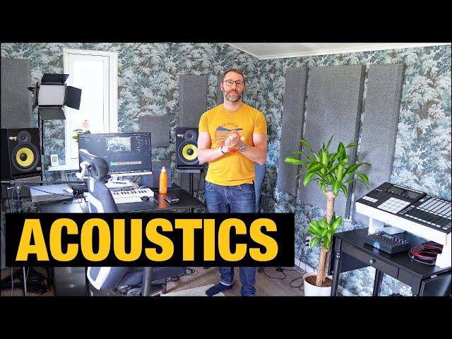 Home Studio Acoustic Treatment on a budget - Before & After demo!