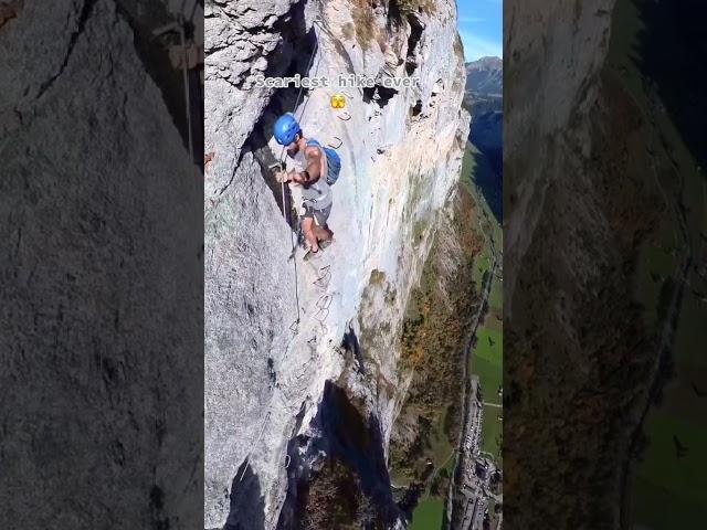 Would you do this hike?  #scaryhike #ontheedge #mountainclimbing