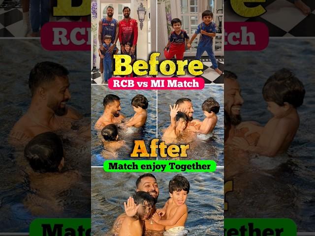 Little Hp & KP Before & After RCB vs MI Clash#hardikpandya#karunalpandya#hp#ipl#ipl2025#shorts#viral