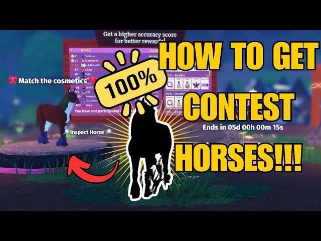 HOW TO GET CONTEST HORSES OVER 80%!! Horse life