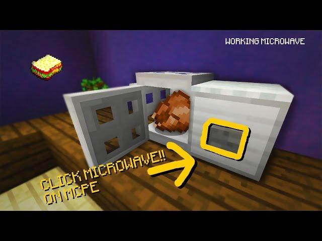 Minecraft, MCPE | How to make a Working Microwave