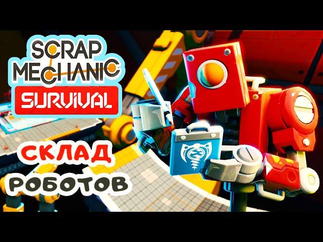 СКЛАД РОБОТОВ  Игра SCRAP MECHANIC Survival Прохождение #13