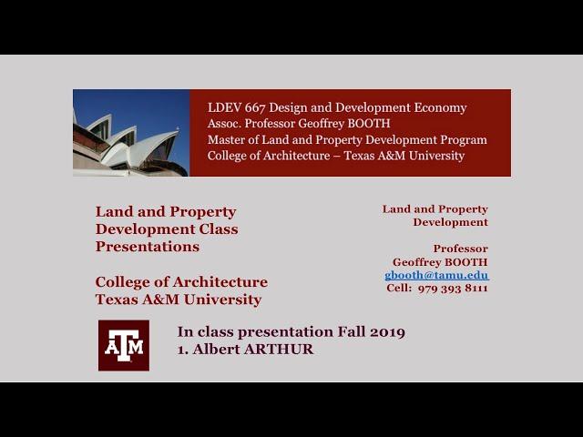 1. Albert AUTHUR’s LDEV 667 Fall 2019 In-class presentation.