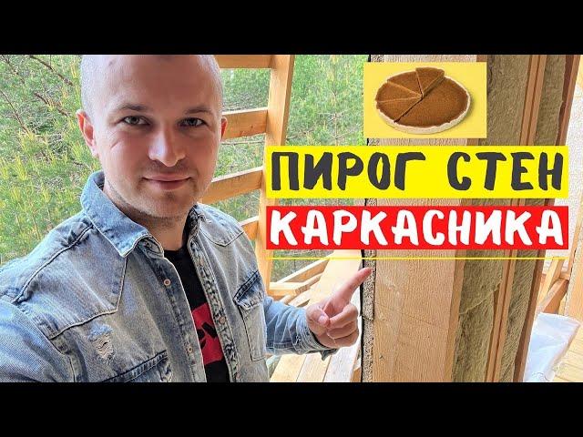 Пирог стен каркасного дома | Из чего состоят стены каркасника