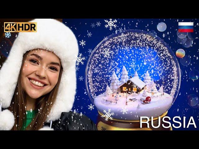  HEAVY SNOWFALL IN MOSCOW! ️How Russia was decorated for Christmas and New Year 2025! 4K HDR