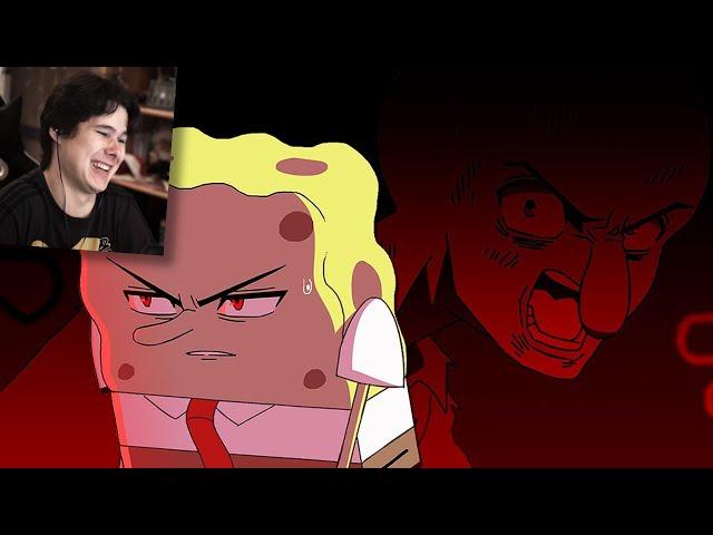 ГУБКА БОБ: АНИМЕ | Suponjibobu Anime - Русская версия - Реакция на Сыендук