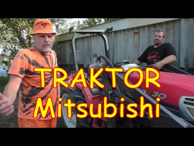 Traktor Mitsubishi GOZ 30 s Fandou a příslušenství - mulčovač, vyorávač, sazečka, čerpadlo, podkop