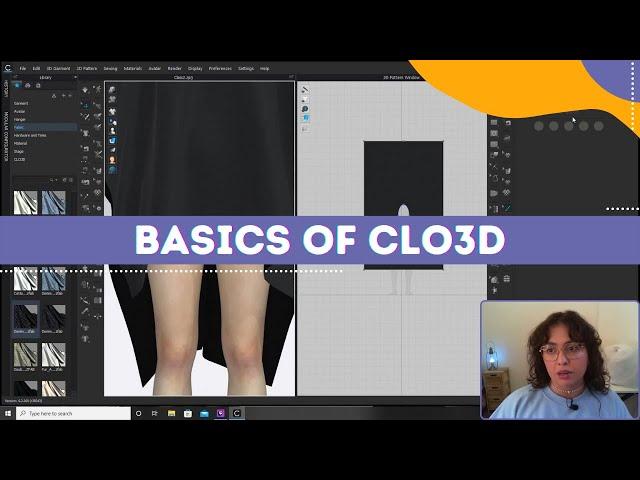 The basics of CLO3D - showing how the software works - CLO3D tutorial (ENG)