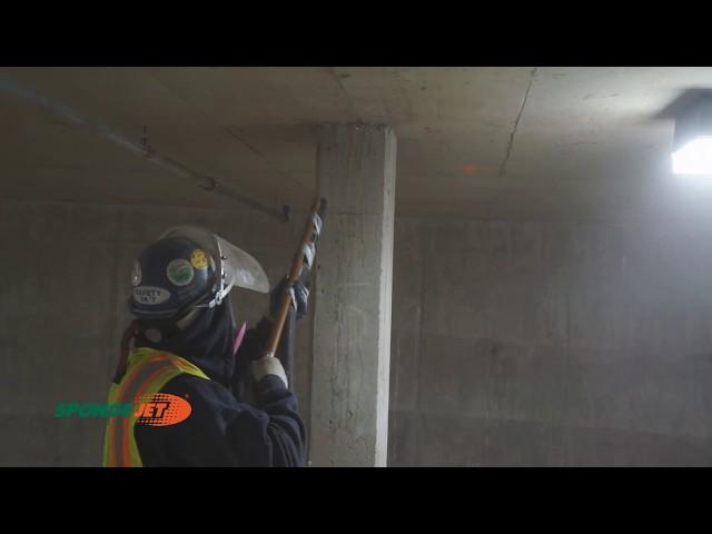 Sponge-Jet Concrete Preparation for Columns to be Carbon Fiber Wrapped