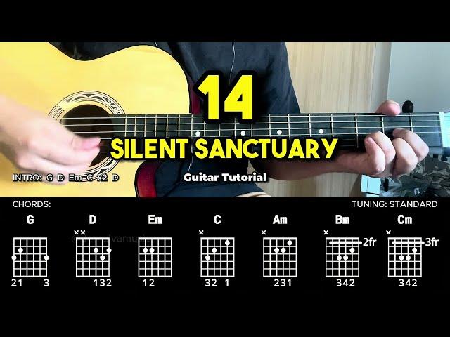 14 - Silent Sanctuary | Easy Guitar Chords Tutorial For Beginners (CHORDS & LYRICS) #guitarlessons