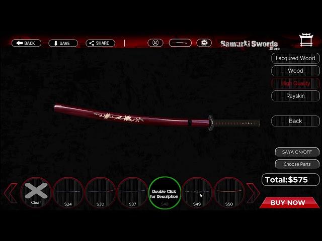 Samurai Swords Store App Preview