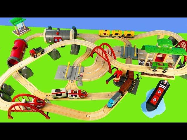 BRIO TRAINS Deluxe Railway Set - Road and Railway Train Set - Toys for Children