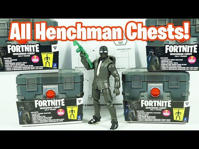 *NEW* All 4 SHADOW HENCHMAN CHESTS 2021* | Fortnite 4" Inch Action Figure Review | Jazwares