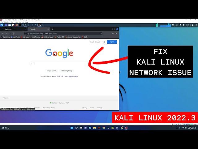 Fix Kali Linux Internet Connection - Browser Not Working