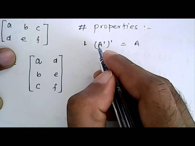 Mathematics: Transpose of a Matrix